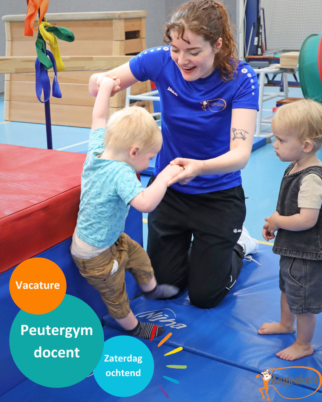 Vacature Peutergymdocent bij Aapjeskooi!